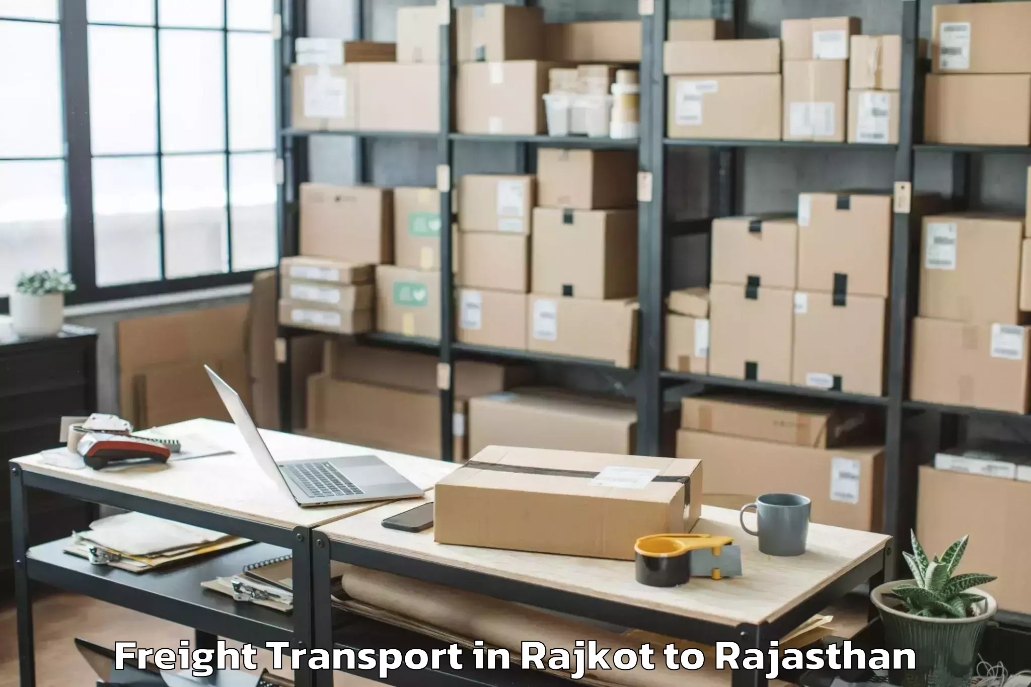 Hassle-Free Rajkot to Banasthali Vidyapith Freight Transport